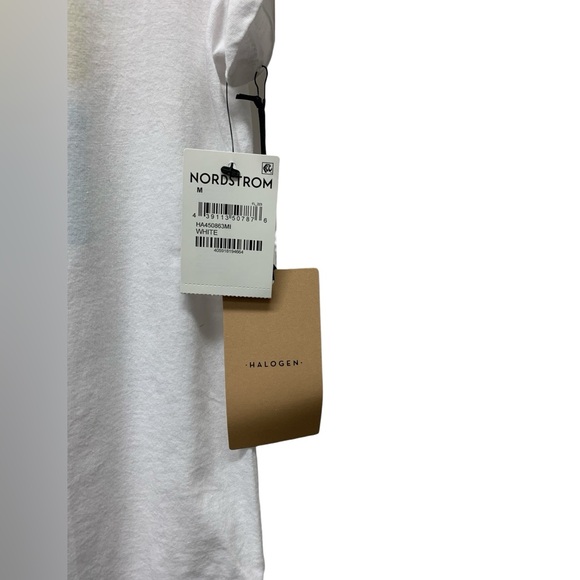 New! Halogen crew neck short sleeve t-shirt, cotton, white, size women's medium - Picture 4 of 5